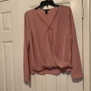 Forever 21 Dusty Pink Wrap Blouse